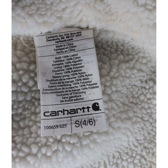 Carhartt 100659 625 Sherpa Lined Button Up Corduroy Chore Jacket Women's S 4/6 - Picture 13 of 14